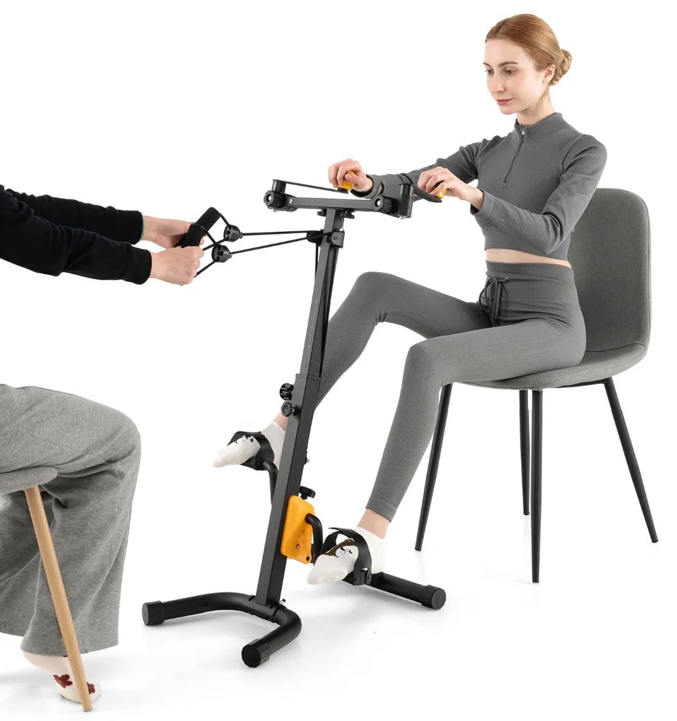 Bicicleta ergométrica com pedais dobrável para mãos, braços, pernas e joelhos Equipamento de reabilitação para idosos