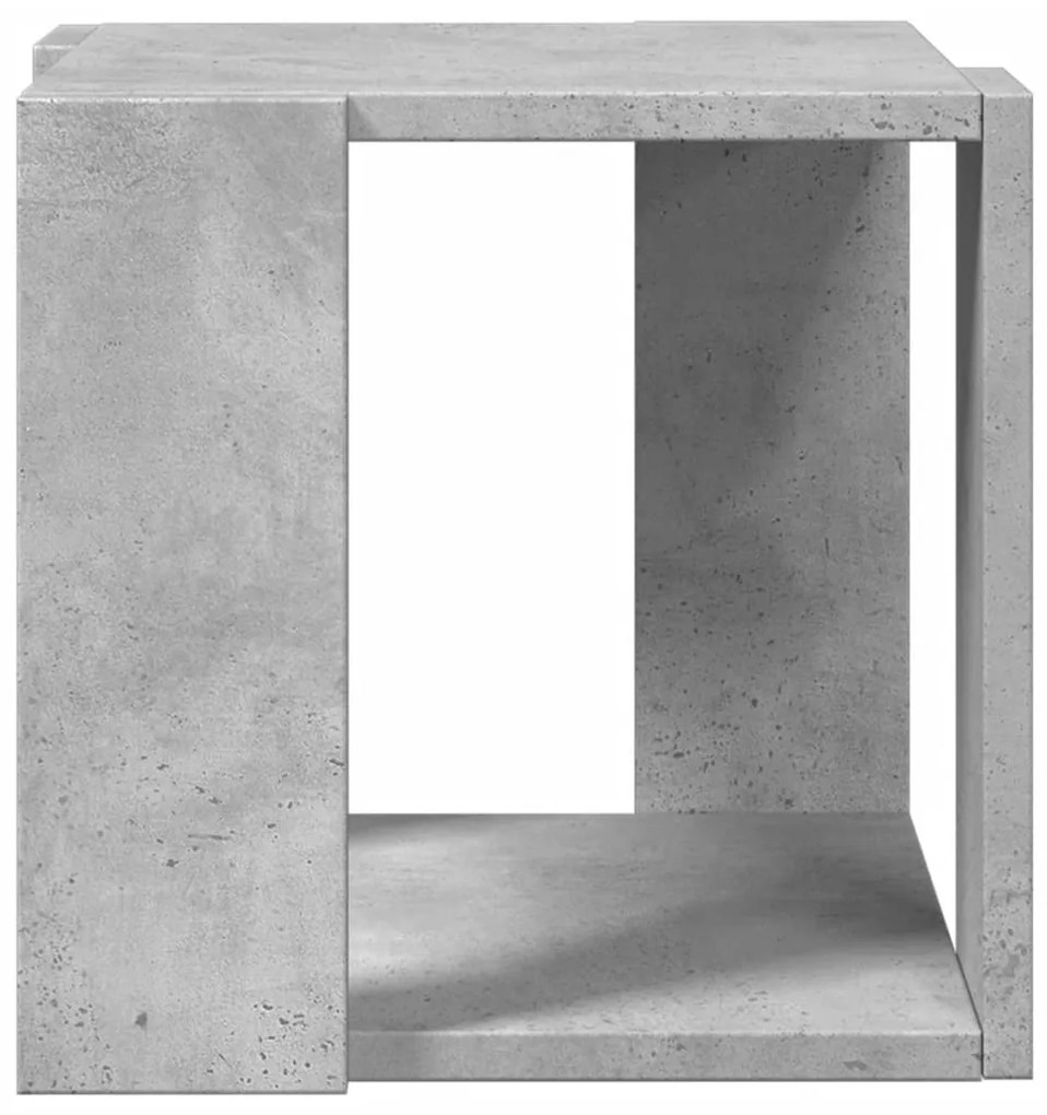 Mesa de centro 32x32x30 cm derivados de madeira cinza cimento