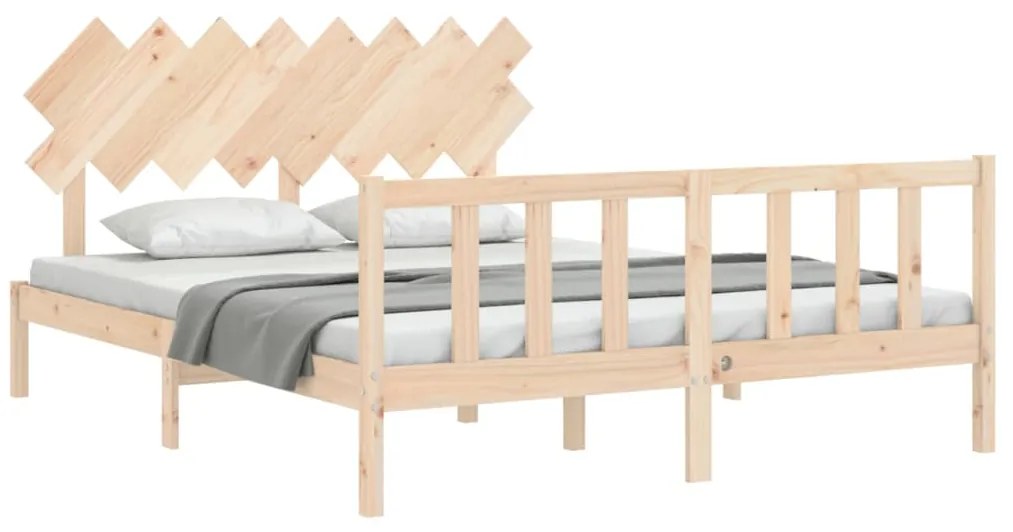 Cama sem colchão 160x200 cm madeira de pinho maciça