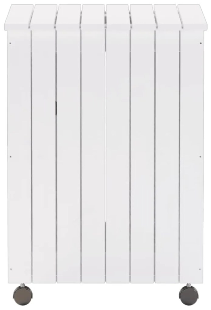 Cesto de roupa com rodas RANA 45x45x64 cm pinho maciço branco