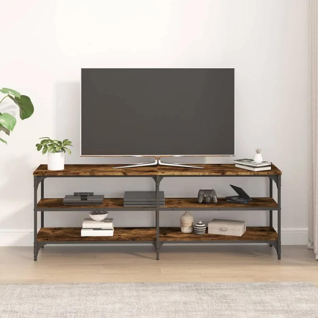 Móvel de TV 140x30x50 cm derivados de madeira carvalho fumado
