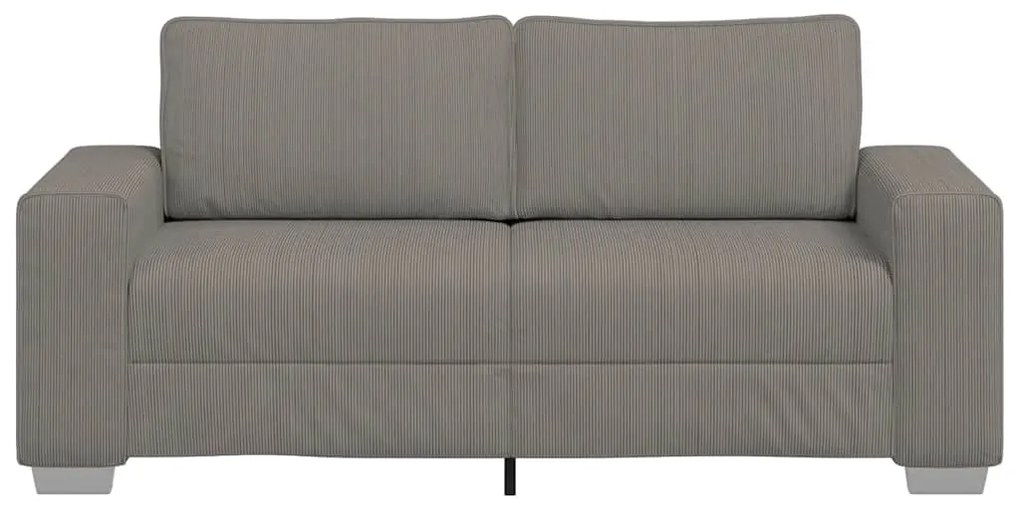 Sofá-luvas 140 cm tecido corduroy cinzento-claro