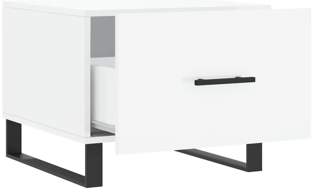 Mesas de centro 2 pcs 50x50x40 cm branco brilhante