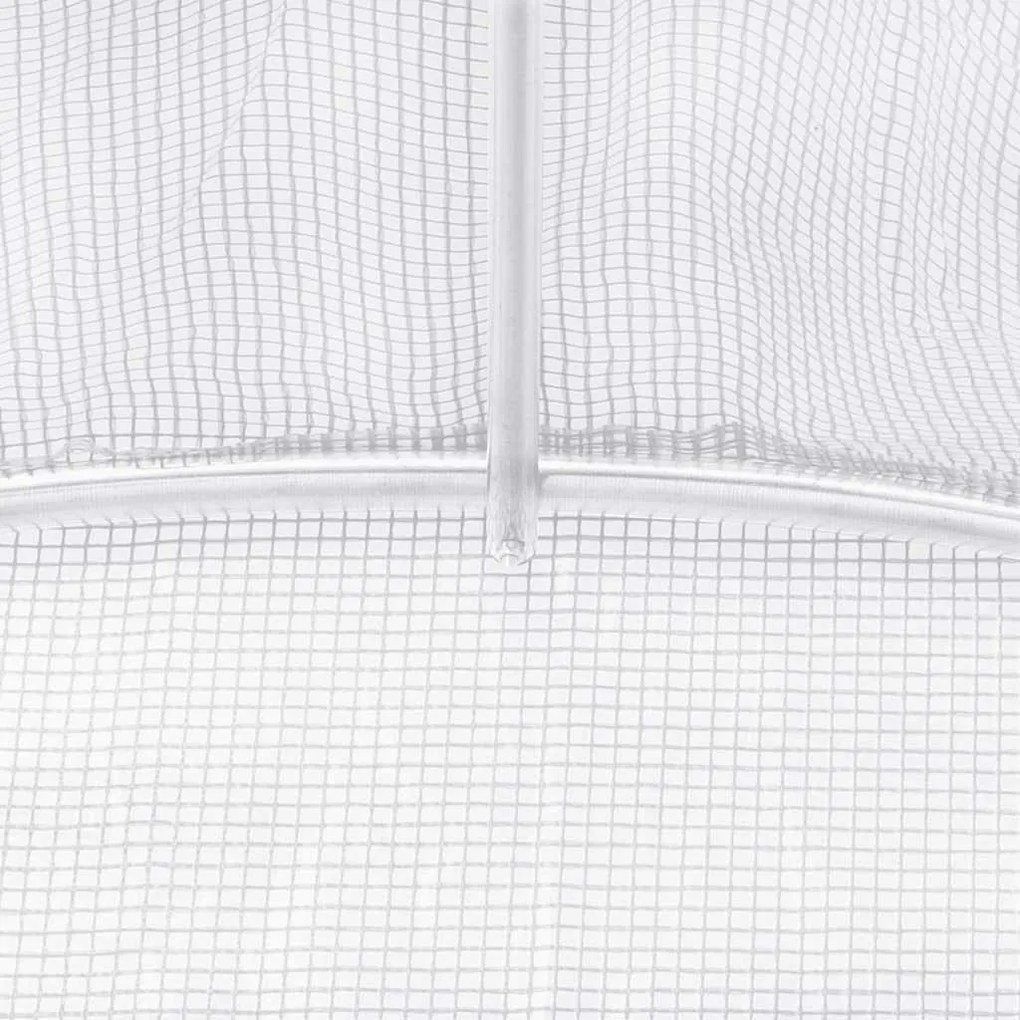 Estufa com estrutura de aço 6 m² 3x2x2 m branco