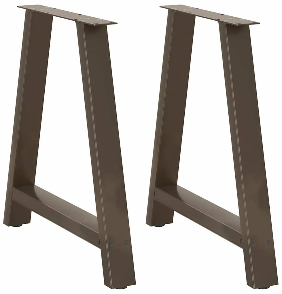 Pés de mesa de jantar em formato A, 2 peças, 80x (72-73) cm, aço