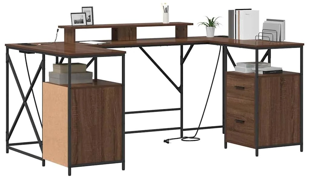 Mesa Madeira castanha 182 x 101 x 87.5 cm Madeira processada