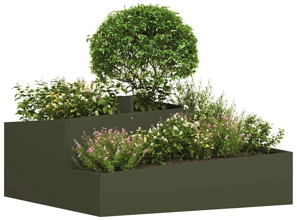 Vasos &amp; Plantadeiras Verde-azeitona Metal 100 cm de comprimento