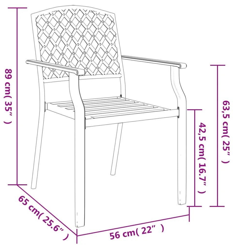 3 pcs conjunto de jantar para jardim aço antracite