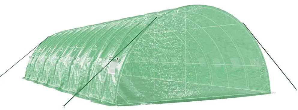 Estufa com estrutura de aço 72 m² 12x6x2,85 m verde