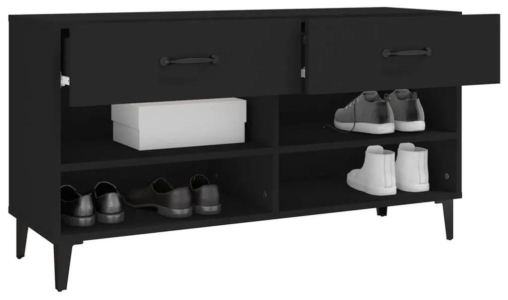 Sapateira 102x35x55 cm derivados de madeira preto