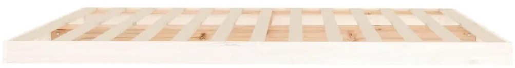 Estrutura cama super king size 180x200 cm pinho maciço branco
