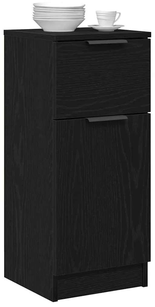 Aparador Carvalho Preto 30x30x70 cm MDF