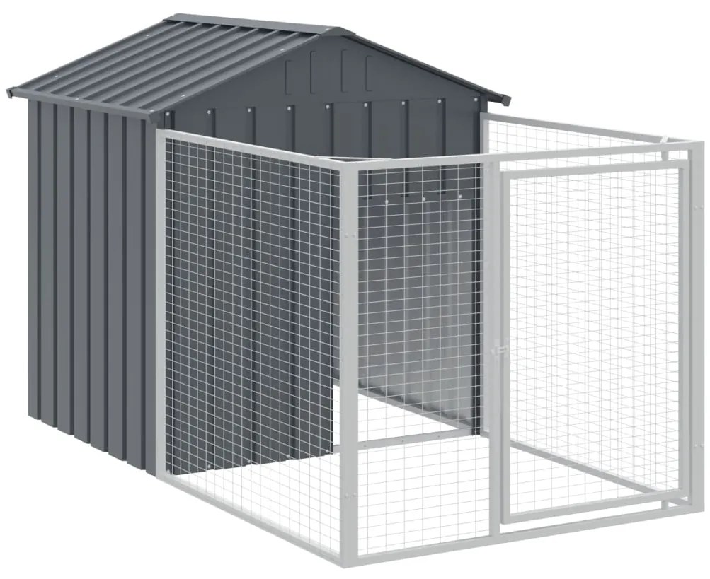 Casota para cães com telhado aço galvanizado antracite