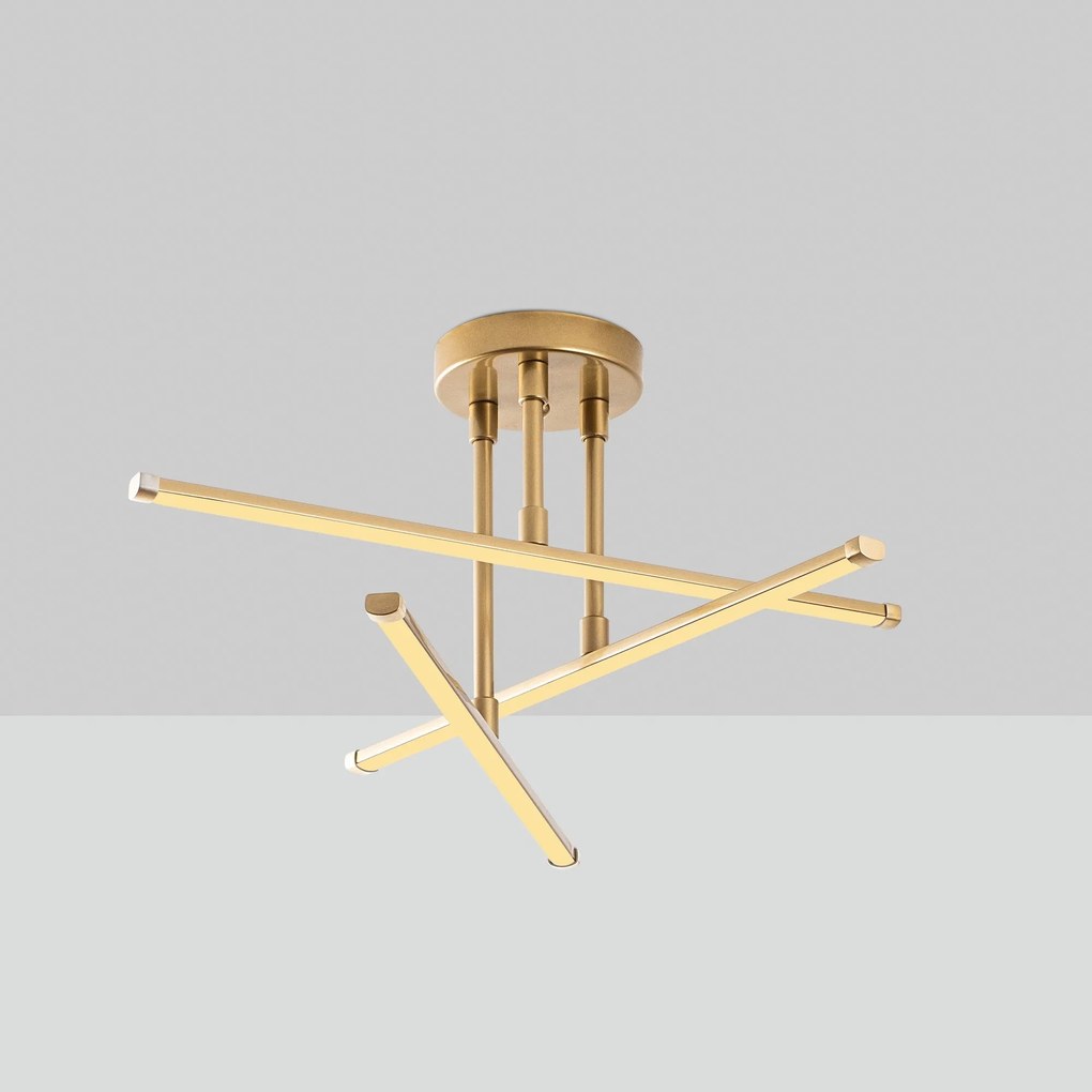 Chandelier Ledflower – Dourado – 51 cm x 26 cm x 51 cm