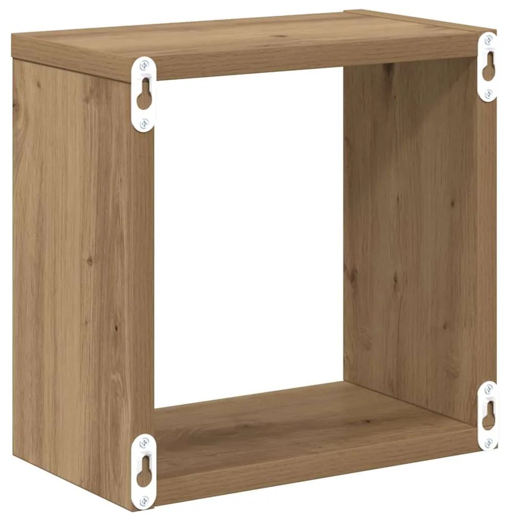 Prateleiras de Parede Carvalho Artesanal MDF 26 x 15 x 26 cm