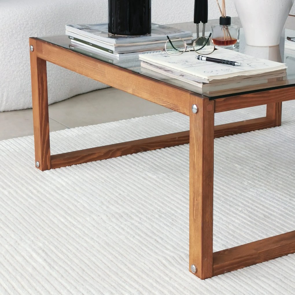 Mesa de Centro Via – Madeira – 90 cm x 40 cm x 90 cm