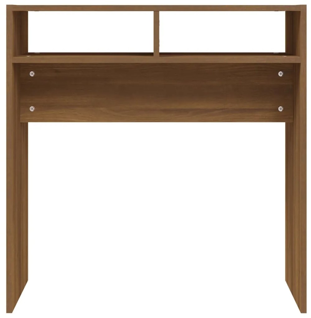 Mesa consola 78x30x80 cm derivados de madeira carvalho castanho