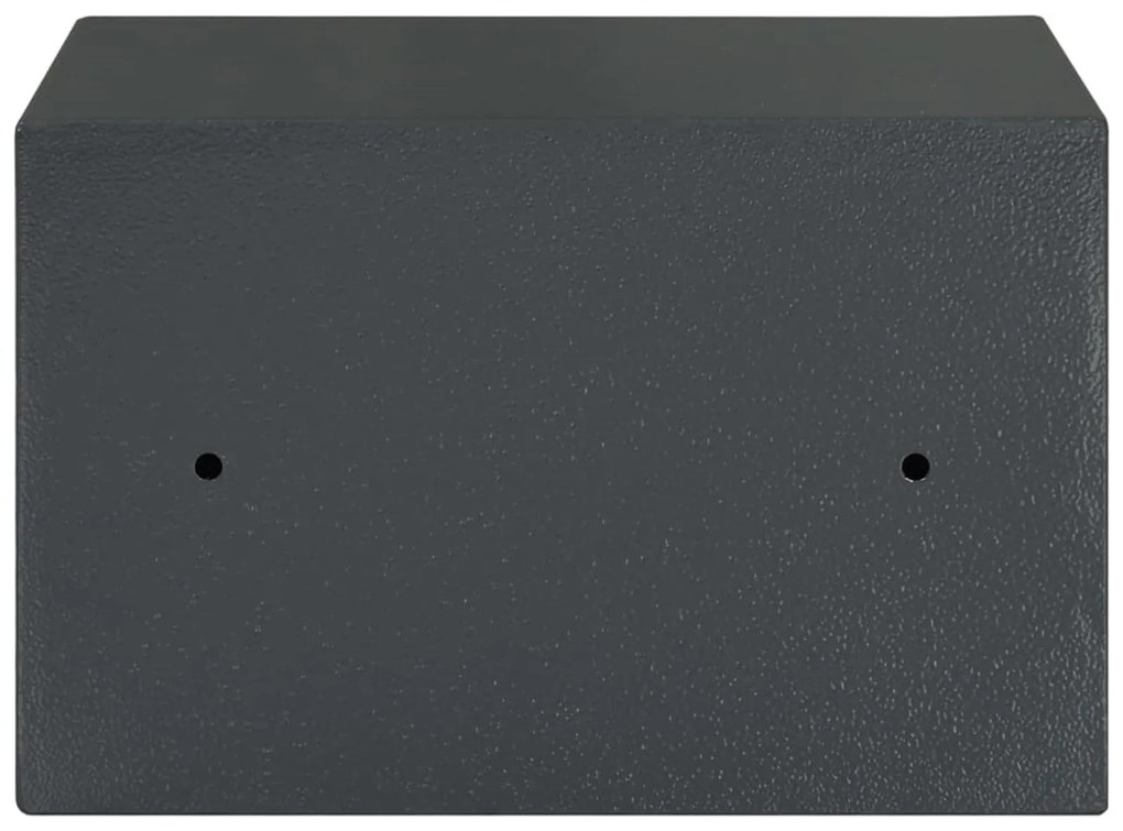 Cofre com Fechadura de Chave Cinza Escuro 20x31x20 cm Aço