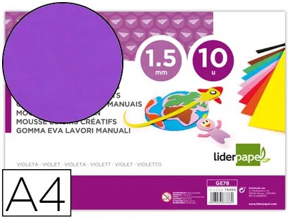Goma Eva Din A4 60gr Espessura 1,5mm Violeta