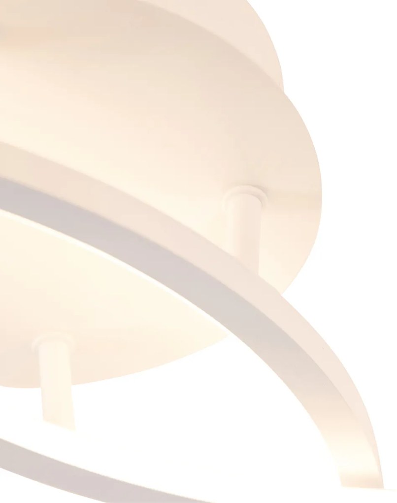 Candeeiro de teto branco 78 cm com LED regulável em 3 níveis - Rowin Design