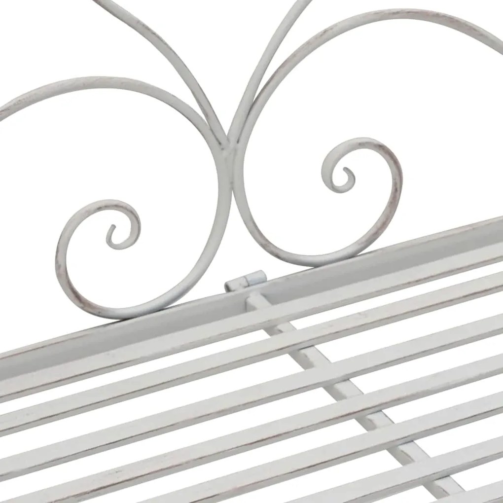 Banco Branco Metal 121 x 48 x 200 cm Inserções Decorativas