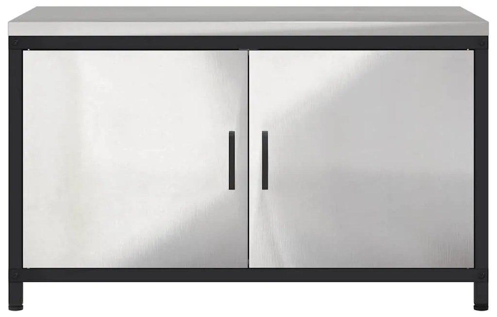 Armário de Armazenamento para Cozinha Prata 60 x 50 x 92 cm