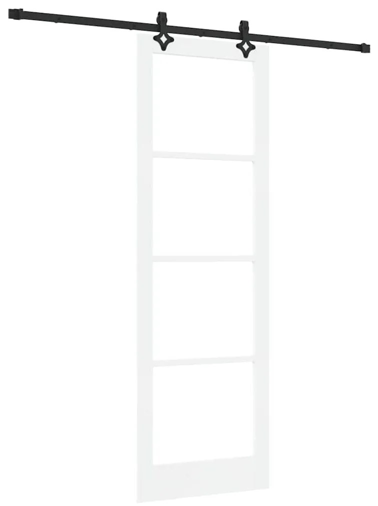 Porta Deslizante vidaXL com Conjunto de Hardware Branco 78x232 cm Made