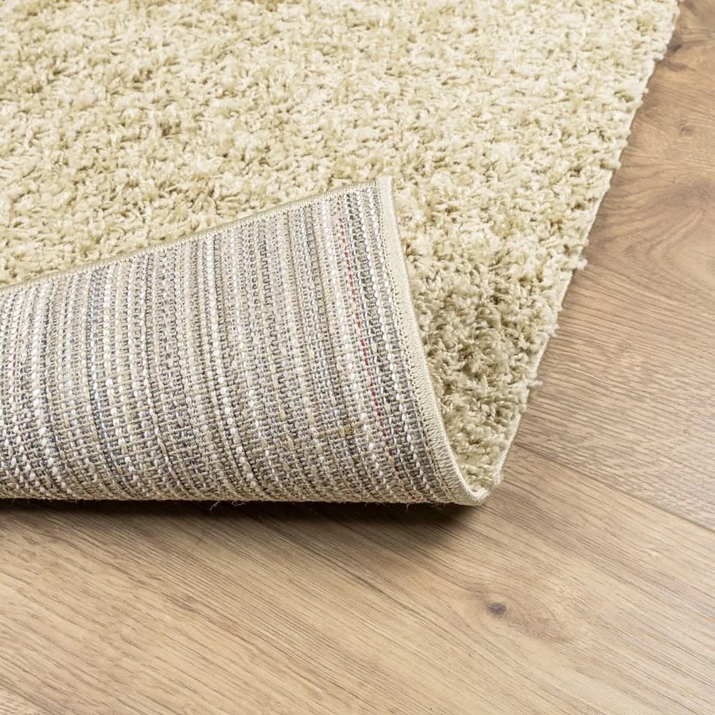 Tapete shaggy de pelo alto 80x150 cm dourado