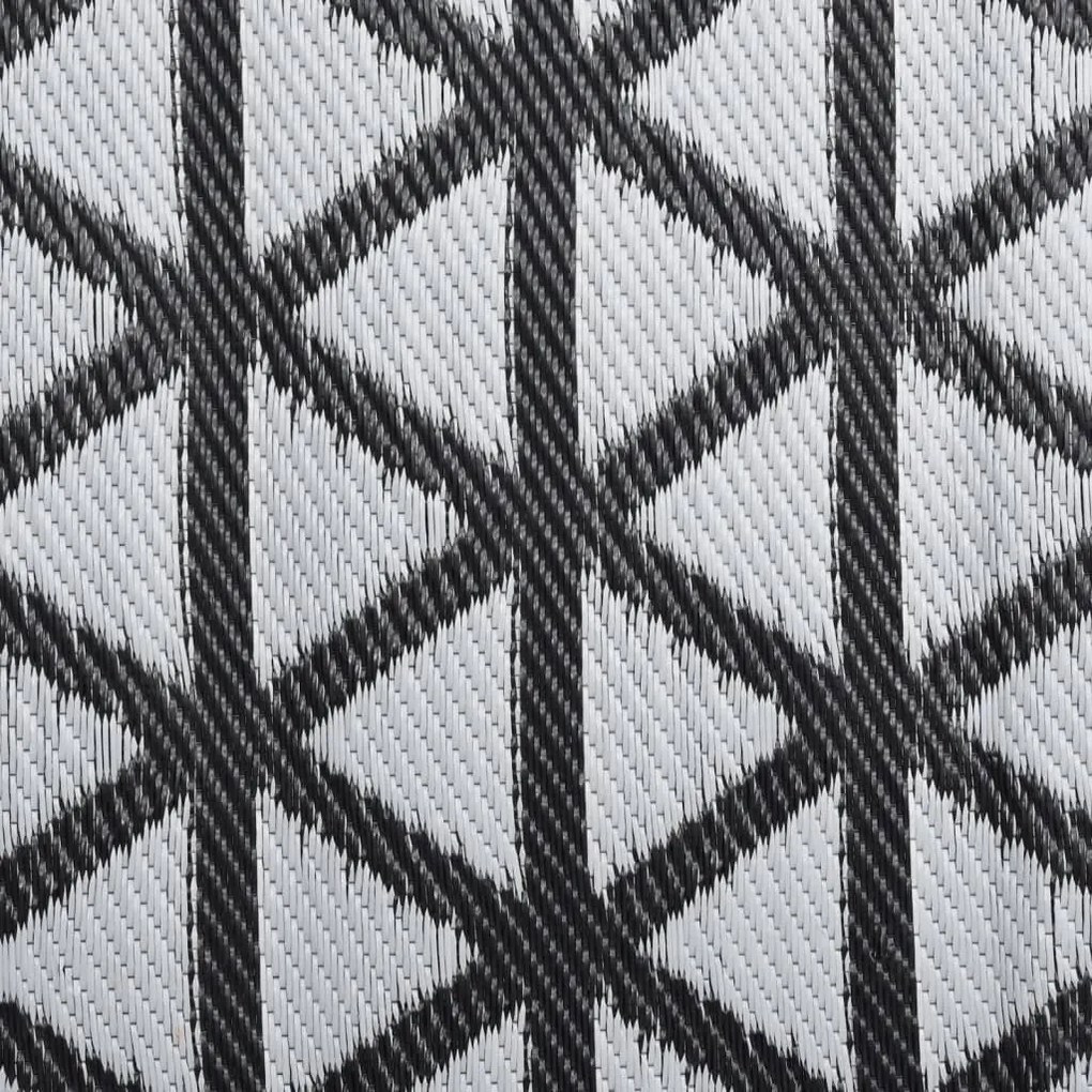 Tapete de exterior 140x200 cm ARAKIL PP preto