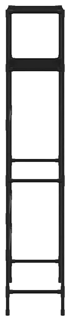 Estante arrumação p/ sanita 2 níveis 53,5x28x143 cm ferro preto