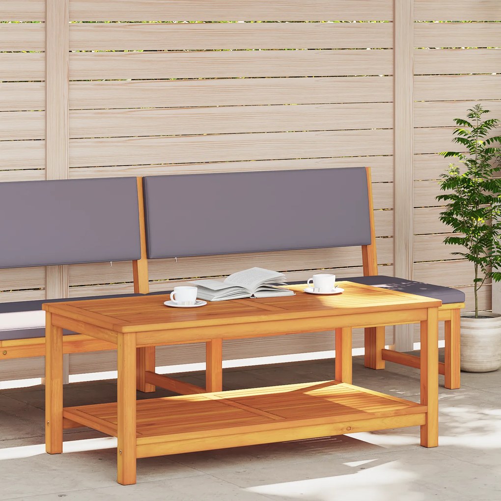 Mesa de Café 70x40x45 cm Madeira de Acácia Maciça