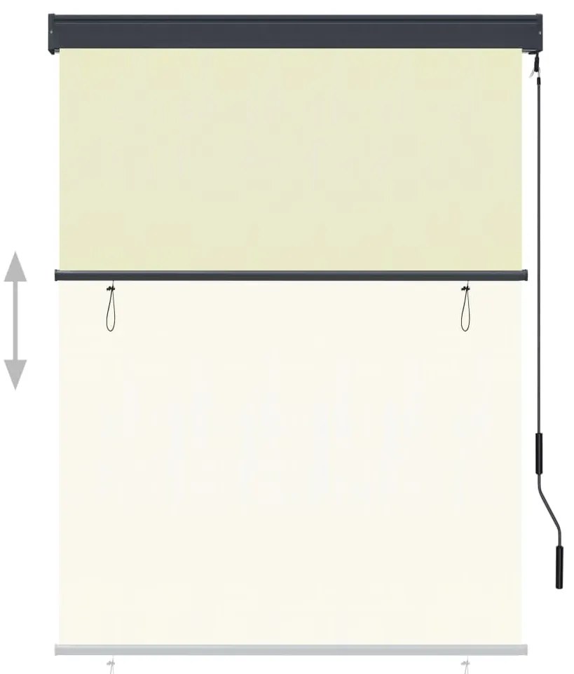 Estore de rolo para exterior 120x250 cm creme