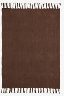 Manta Plaid Em Chenille Maidina Castanho Moka Intenso & 140 X 200 Cm - Sklum
