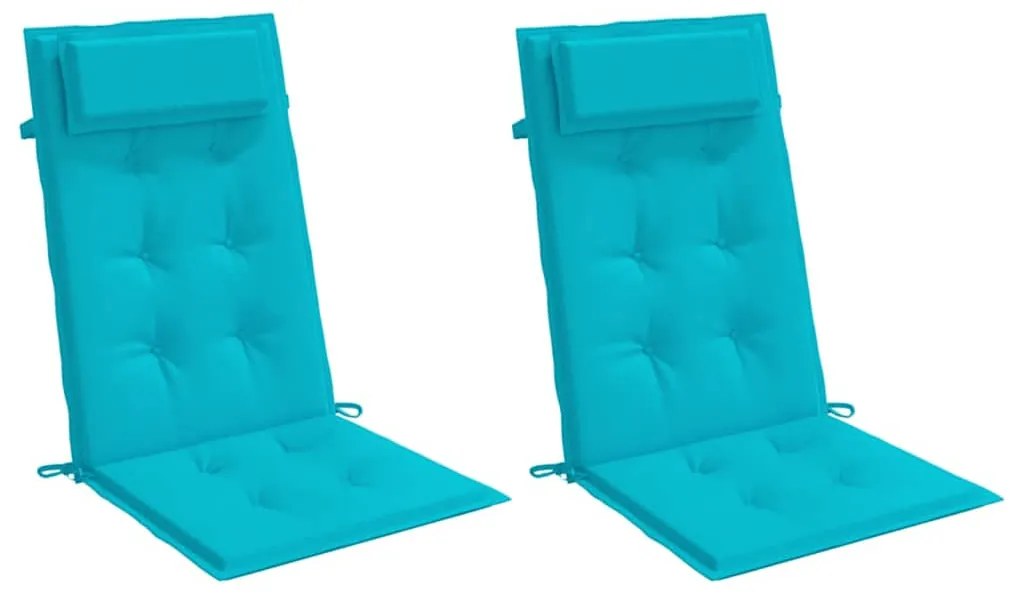 Almofadões cadeira de encosto alto 2 pcs tecido oxford turquesa