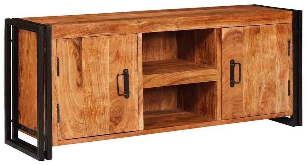 Gabinete para TV Castanho Madeira de acácia maciça