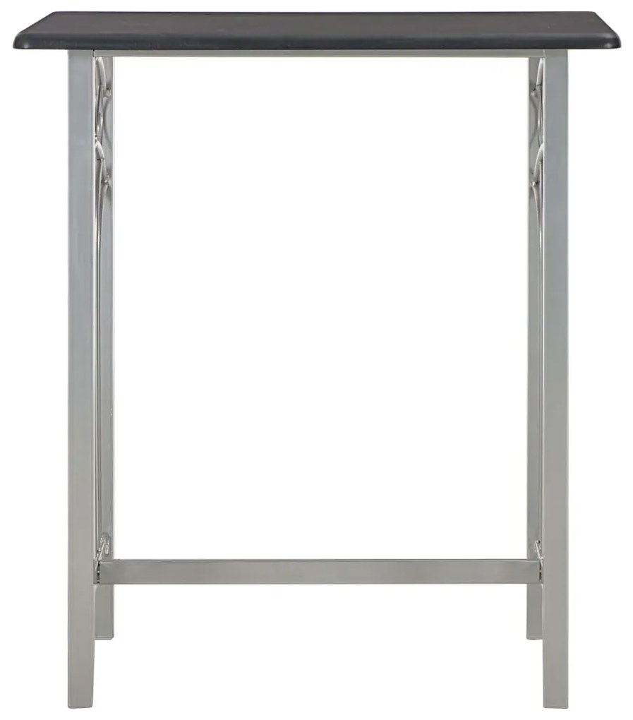 3 pcs conjunto de bar em madeira e aço preto