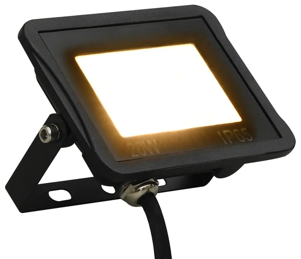 vidaXL Projetor c/ iluminação LED 20 W branco quente