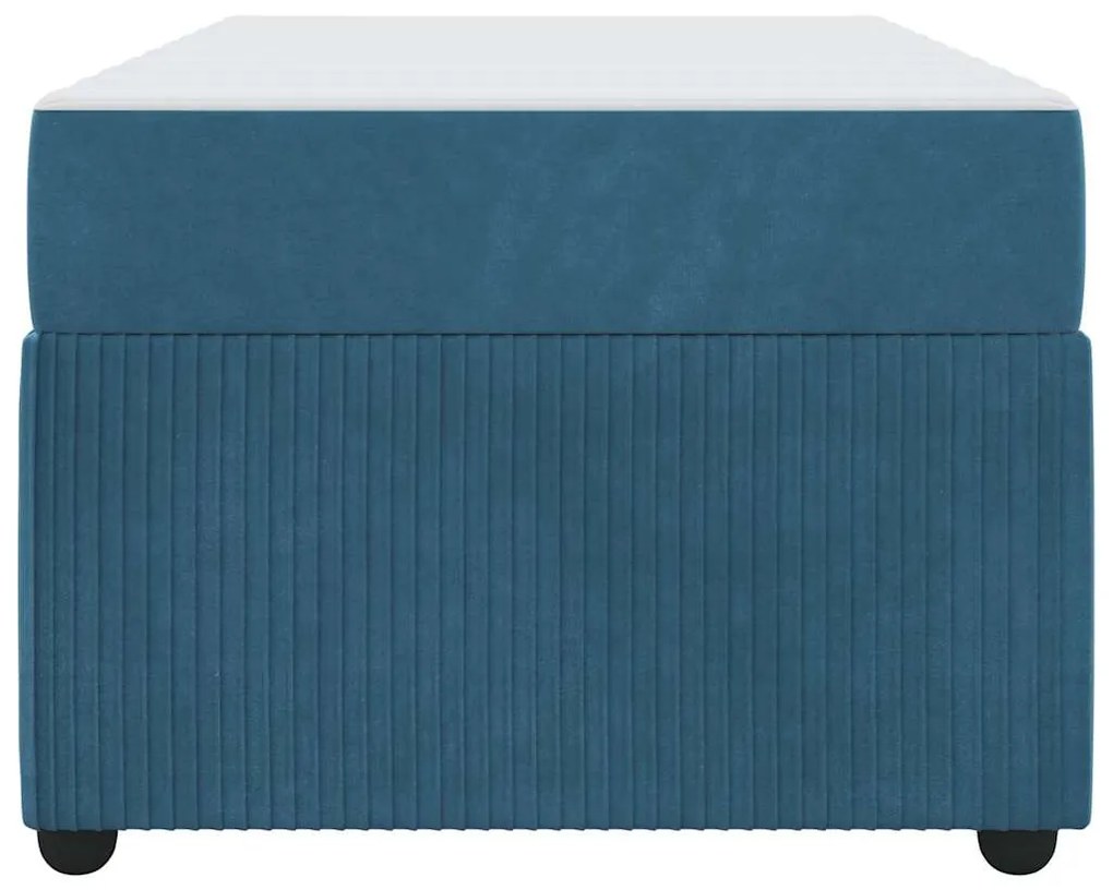 Estrutura de cama com colchão Outros Azul 90 x 190 cm Veludo