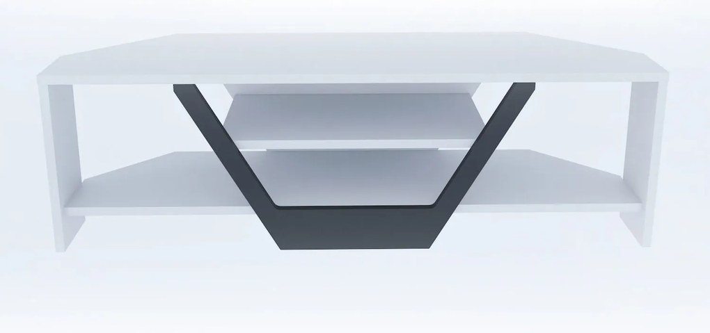 Móvel TV Sares – Branco/Preto – 120 cm x 35 cm x 36,8 cm
