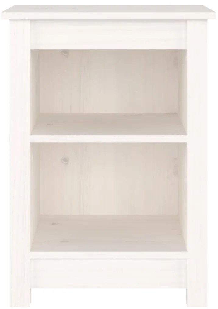 Mesas de cabeceira 2 pcs 40x35x55 cm pinho maciço branco