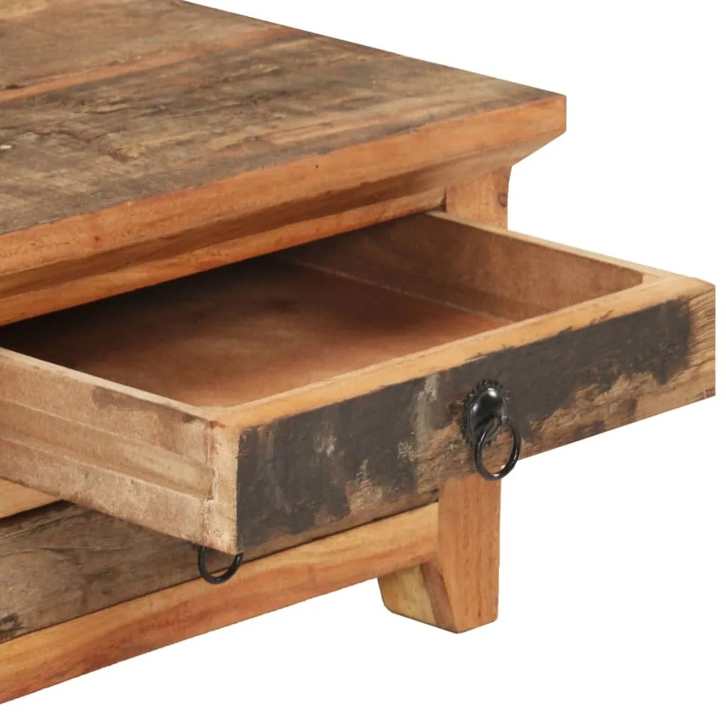 Mesa de centro 90x50x31 cm madeira recuperada maciça