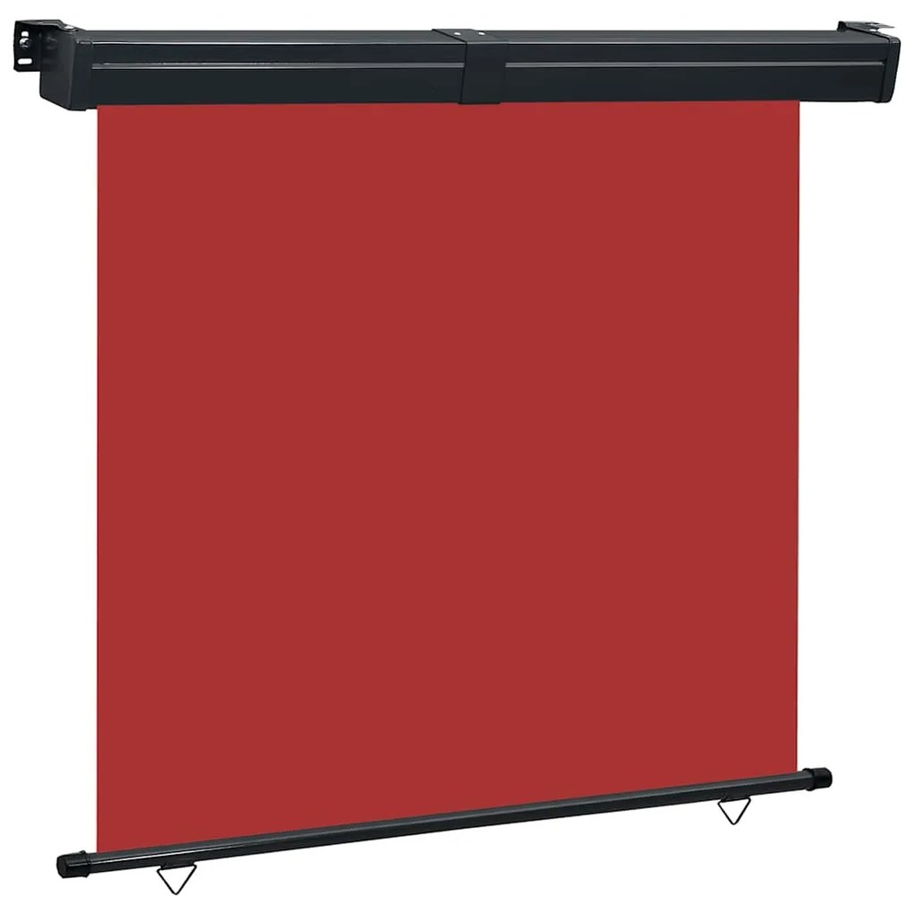 vidaXL Toldo lateral para varanda 175x250 cm vermelho