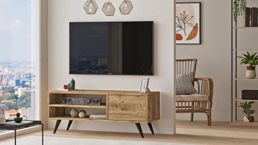 Móvel TV CD1 – Pinho Atlântico – 110 cm x 44 cm x 40 cm