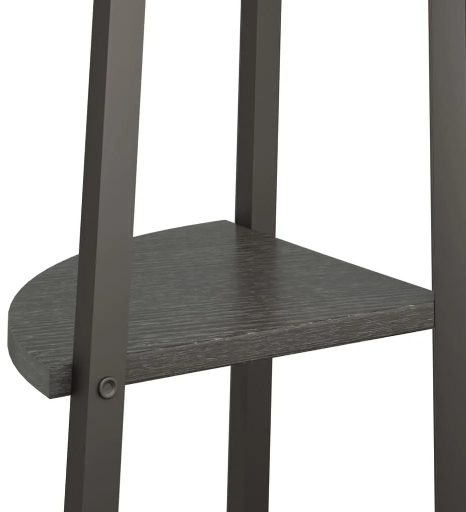 Estante de canto com 4 prateleiras 45,5x31,5x150 cm preto