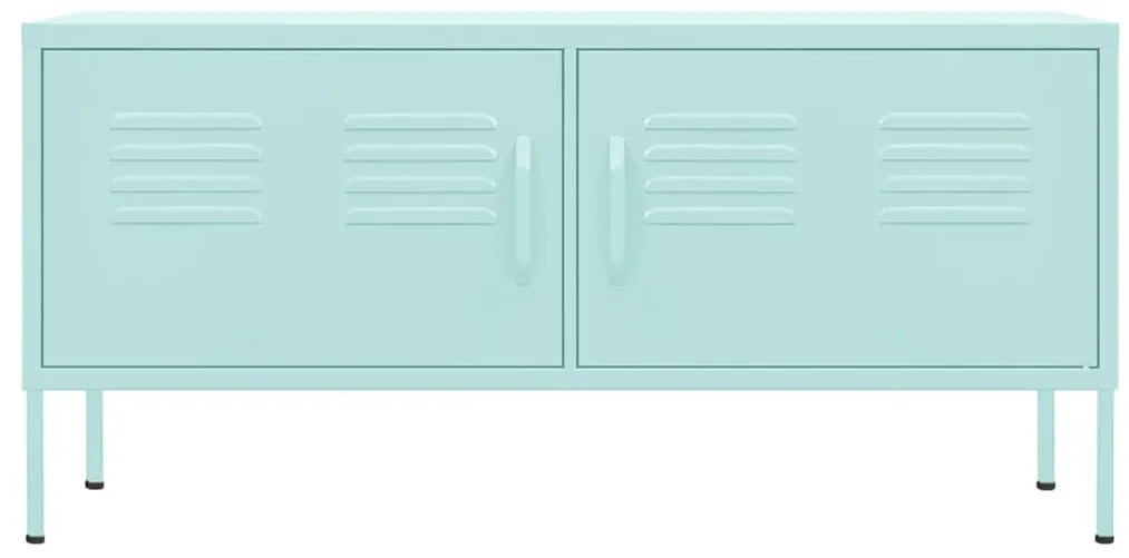 Móvel de TV aço 105x35x50 cm verde-hortelã