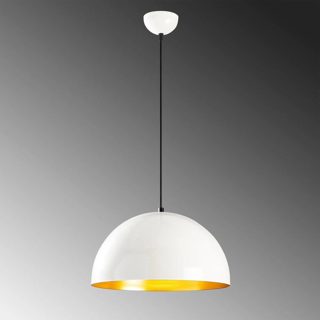Candeeiro Suspenso Berceste – Branco – 40 x 40 cm