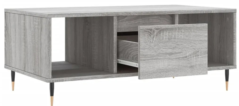 Mesa de centro 90x50x36,5 cm derivados madeira cinzento sonoma