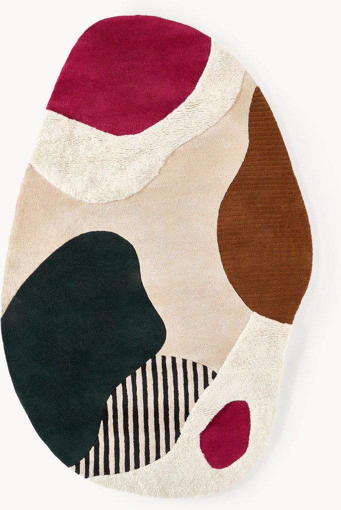 Tapete de lã artesanal com relevo Silas