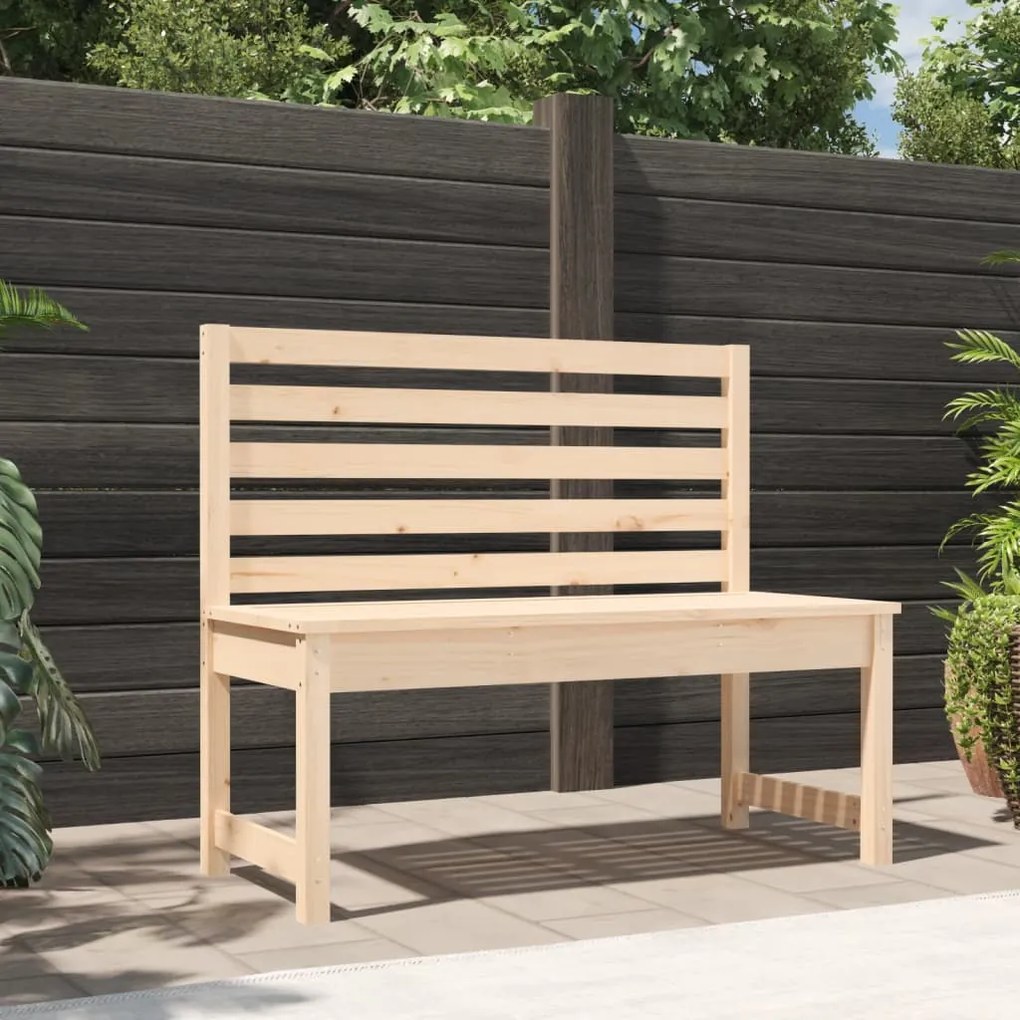 vidaXL Banco de jardim 109 cm madeira de pinho maciça