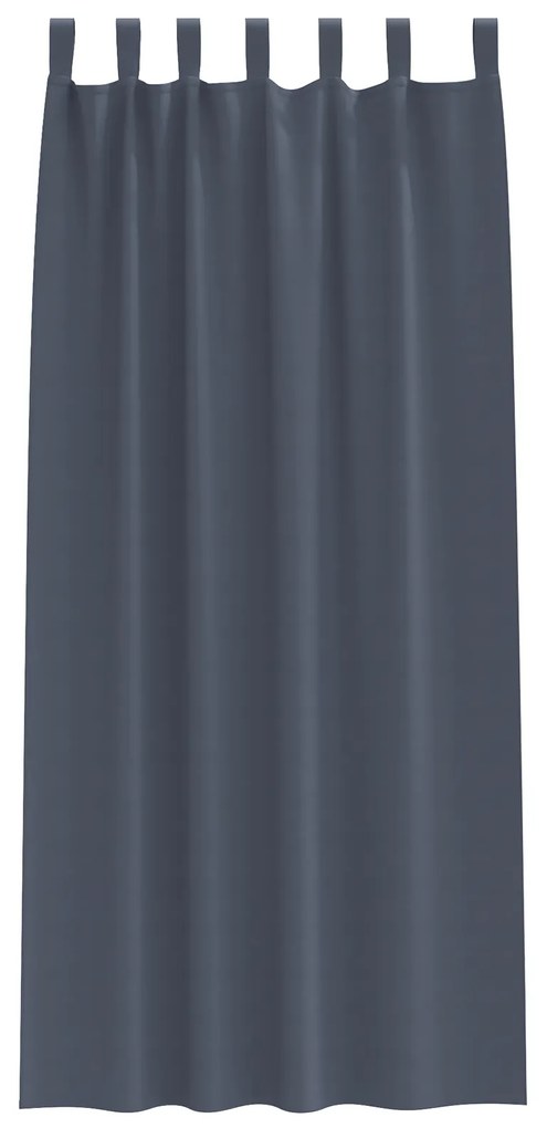 Cortinas opacas 2 pcs Cinzento-escuro 225 x 140 cm Poliéster